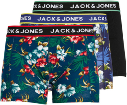 Jack & Jones Boxershorts JACFLOWER Trunks 3-pack Zwart / Navy-L