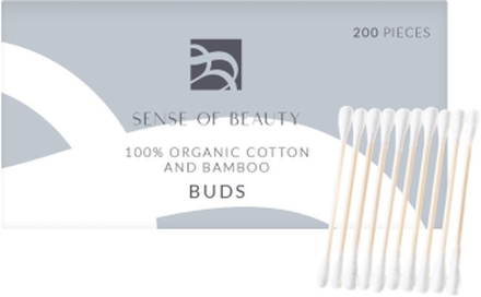 Sense Of Beauty 100% Organic Cotton And Bamboo Buds 200 pcs