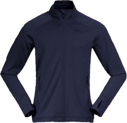 Bergans Men's Ulstein Wool Jacket Navy Blue Mellomlag trøyer XL