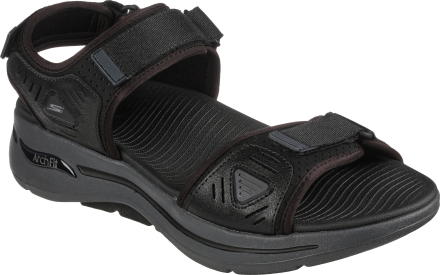 Skechers Skechers Men's Go Walk Arch Fit Sandal Black Charcoal Sandaler 46