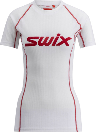 Swix Swix Racex Classic Short Sleeve W Bright White/Swix Red Undertøy overdel L