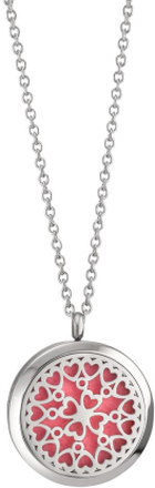 Rhomberg Damen Halsketten-Set: Duft-Medaillon-Anhänger aus Edelstahl inkl. 2 Ketten zum kombinieren