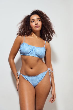 Gina Tricot - Soft flounce bikini brief - Bikini - Blue - M - Female