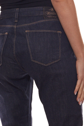 Herrlicher SuperSlim Jeans modische Damen Skinny-Hose 5-Pocket Hose Dunkelblau