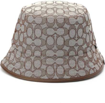 Signature C Jacquard Bucket Hat Accessories Headwear Bucket Hats Brown Coach Accessories