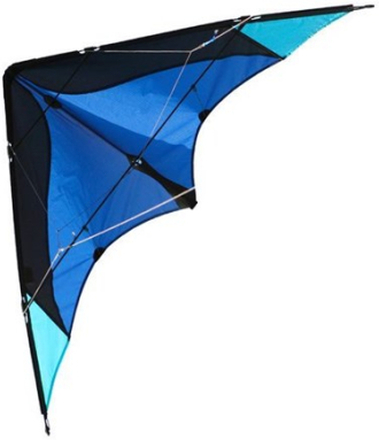 Elliot Vlieger Delta Basic Blauw - Zwart 110 x 60 cm