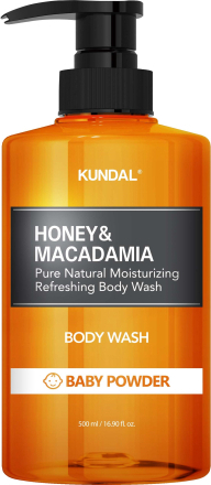 Kundal Honey & Macadamia Pure Body Wash Baby Powder 500 ml