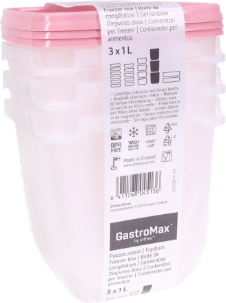 Gastromax Pakastusrasia 3 x 1 l Roosa