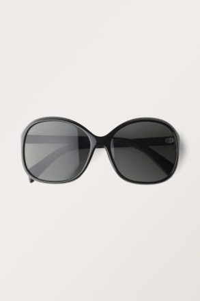Large Oval Sunglasses - Black