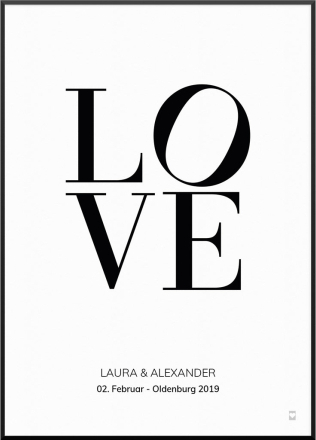 Love Letters Poster, 40 x 60 cm
