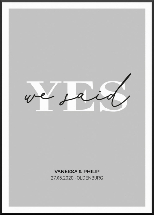 We Said Yes No2 Poster, 50 x 70 cm
