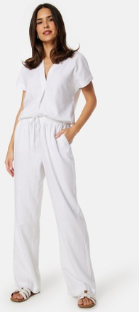 BUBBLEROOM Matilde Linen Blend Trousers White M