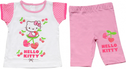 Hello Kitty kledingset Beach baby katoen roze mt 24 maanden