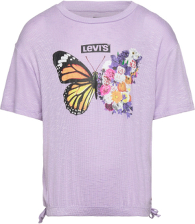 Levi's Meet And Greet Cinched Top Tops T-Kortærmet Skjorte Purple Levi's