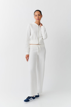 Gina Tricot - Slim low waist sweatpants - Collegehousut - White - XS - Female