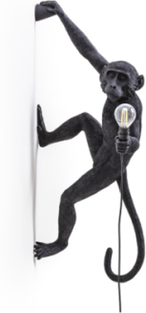 Seletti - Monkey Hanging Außen Wandleuchte Right Schwarz Seletti