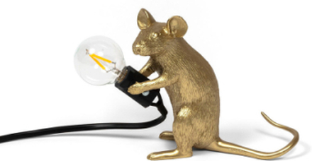 Seletti - Mouse Lamp Mac Sitting Tischleuchte Gold Seletti