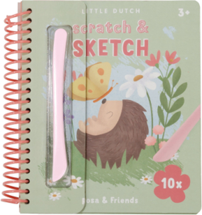 Little Dutch - Skrabebog Rosa & Friends Toys Creativity Drawing & Crafts Drawing Coloring & Craft Books Multi/patterned Little Dutch