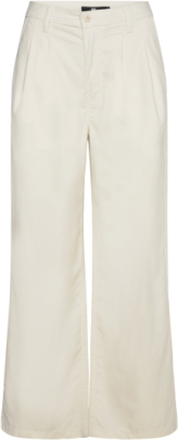 Alder Relaxed Pleated Pant Bottoms Trousers Culottes Beige VANS