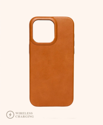 SlimJim mobilskal i brunt läder till iPhone 14