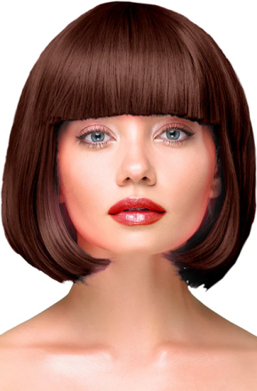 Party Wig Short Straight Brown Hair Paryk