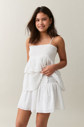 Gina Tricot - Y low waist skirt - kjolar - White - 158/164 - Female