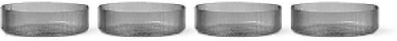ferm LIVING - Ripple Serving Bowls Set of 4 Smoked Grey ferm LIVING