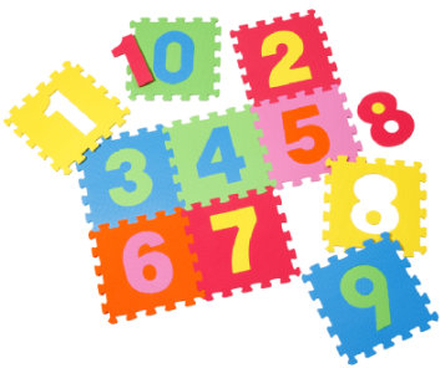 knorr® toys Puzzlemåtte tal 0-9, 10 dele, skumgulv