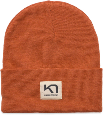 Rthe Beanie Accessories Headwear Hats Oransje Kari Traa*Betinget Tilbud