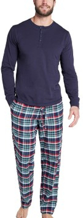 Jockey Pyjama 11 Mix Cotton Blå/Grøn bomuld Large Herre
