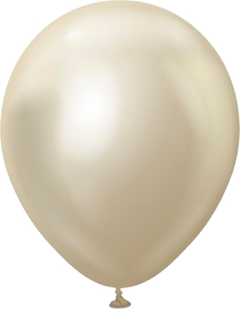 Latexballonger Professional Stora White Gold Chrome - 5-pack