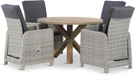 Garden Collections Bello/Sand City rond 120 cm dining tuinset 5-delig