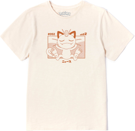 Pokémon Meowth Unisex T-Shirt - White Vintage Wash - L