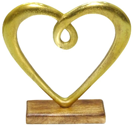 Dorre - Hedy skulptur hjerte 23 cm gull