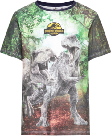 Short-Sleeved T-Shirt T-shirts Short-sleeved Multi/mønstret Jurassic World*Betinget Tilbud