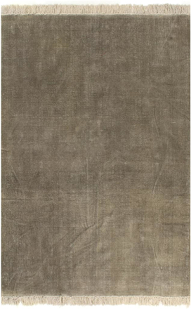 vidaXL Gulvsteppe kilim-vevet bomull 200x290 cm gråbrun