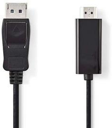 Nedis Displayport-kabel | DisplayPort Hane | HDMI- Kontakt | 4K@30Hz | Nickelplaterad | 2.00 m | Rund | PVC | Svart | Låda
