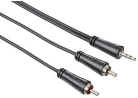 HAMA Kabel Audio 3.5mm-2xRCA Svart 0.75m