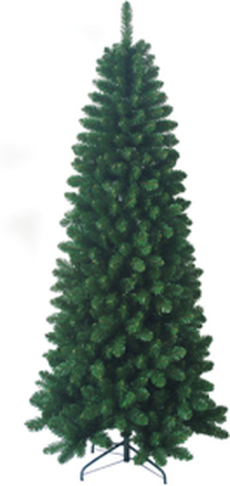 Albero di Natale verde slim MARILLEVA 240 cm con 1124 rami e base in metallo