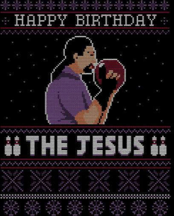 The Big Lebowski Happy Birthday The Jesus Damen Weihnachtspullover – Schwarz - 3XL