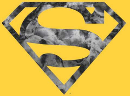 Marble Superman Logo Men's T-Shirt - Yellow - L