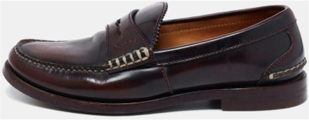 Gucci Two Tone Leather Penny Loafers