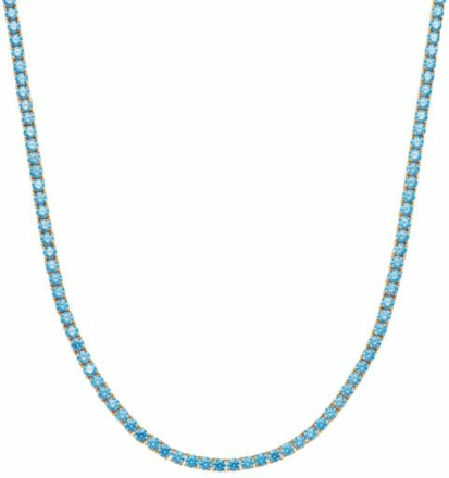 Blå krystall Haze Serena halskjede smykker