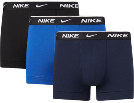 Nike 3P Everyday Essentials Cotton Stretch Trunk Sort/Blå bomuld Medium Herre