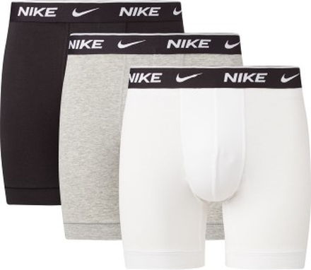 Nike 3P Everyday Essentials Cotton Stretch Boxer Sort/Grå bomuld Medium Herre