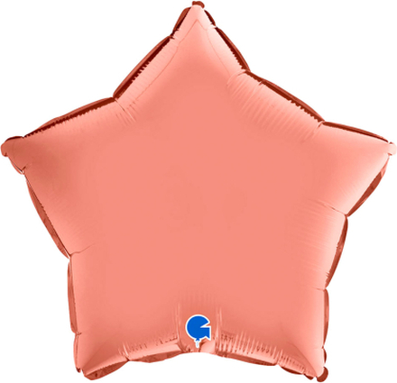 Folieballong Stjärna Satin Roséguld