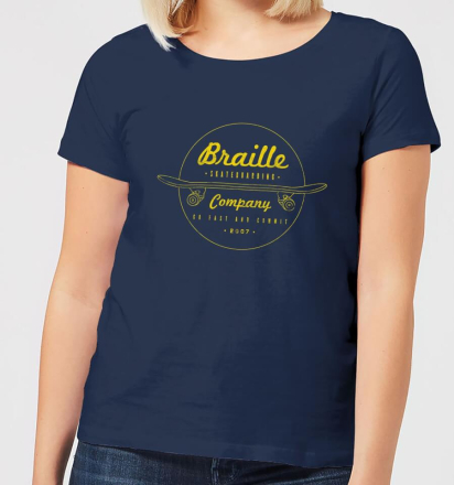 Limited Edition Braille Skate Company Women's T-Shirt - Navy - M - Navy