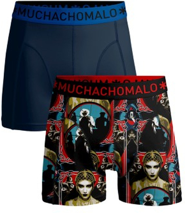 Muchachomalo 2P Cotton Stretch Smooth Criminal Boxer Sort Mønster bomuld Large Herre