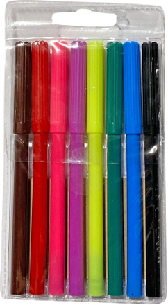 Tuschpennor Färgmix - 8-pack