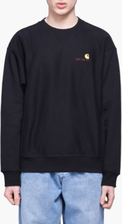 Carhartt WIP - American Script Sweatshirt - Sort - XL
